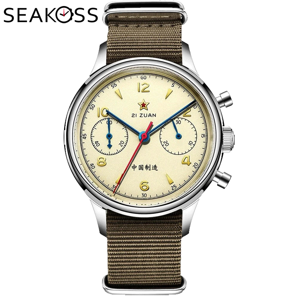 นาฬิกาข้อมือผู้ชาย SEAKOSS 196 - Chronograph Mechanical Watch Seagull 1963 บทวิจารณ์และราคา