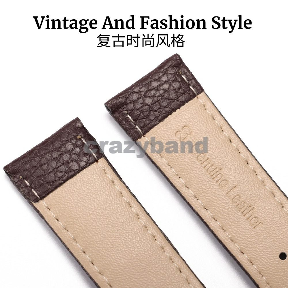 สายนาฬิกาหนังสำหรับนาฬิกา Seik - Leather Watch Strap Quick Release 20Mm 22Mm บทวิจารณ์และราคา